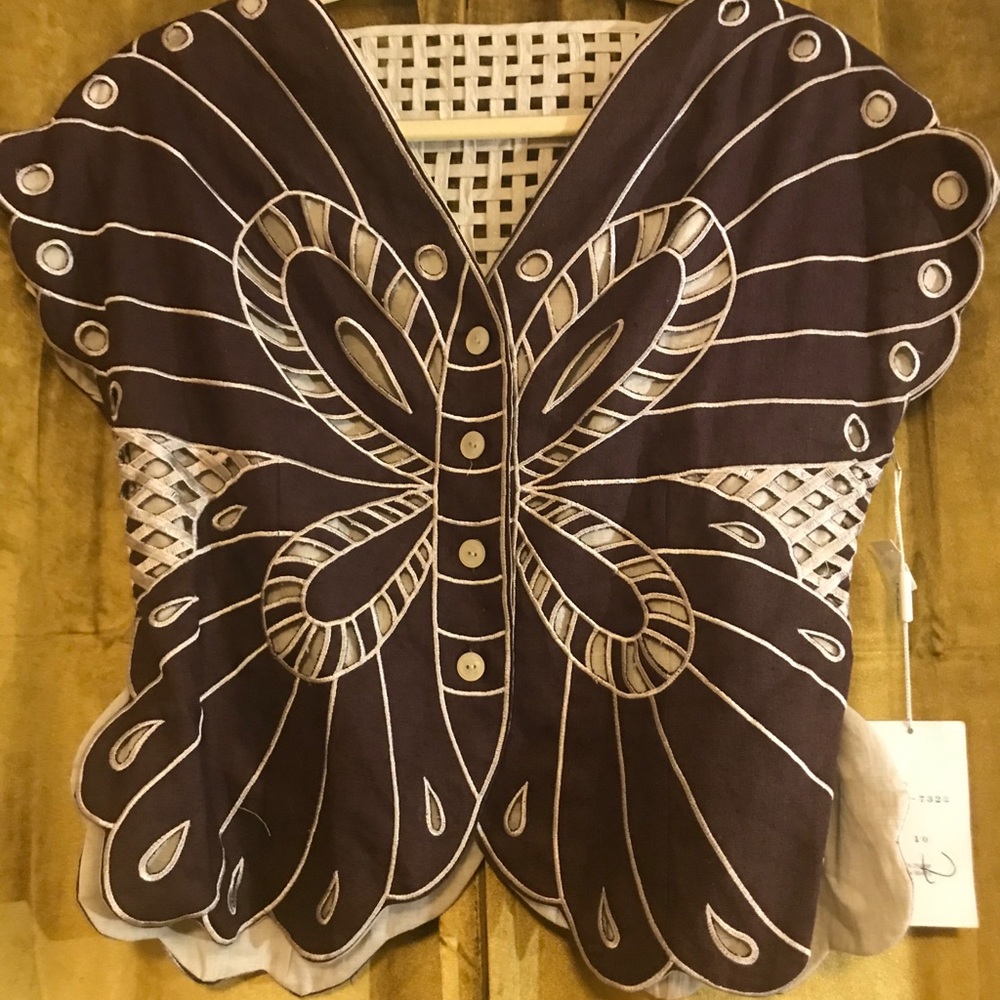 Linen butterfly blouse 🦋